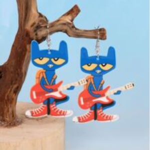 Retro Cool Groovy Cat Earrings